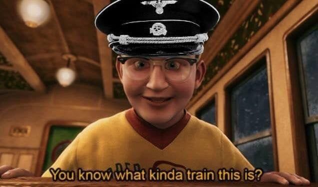 An SS Officer accosting Jewish passengers