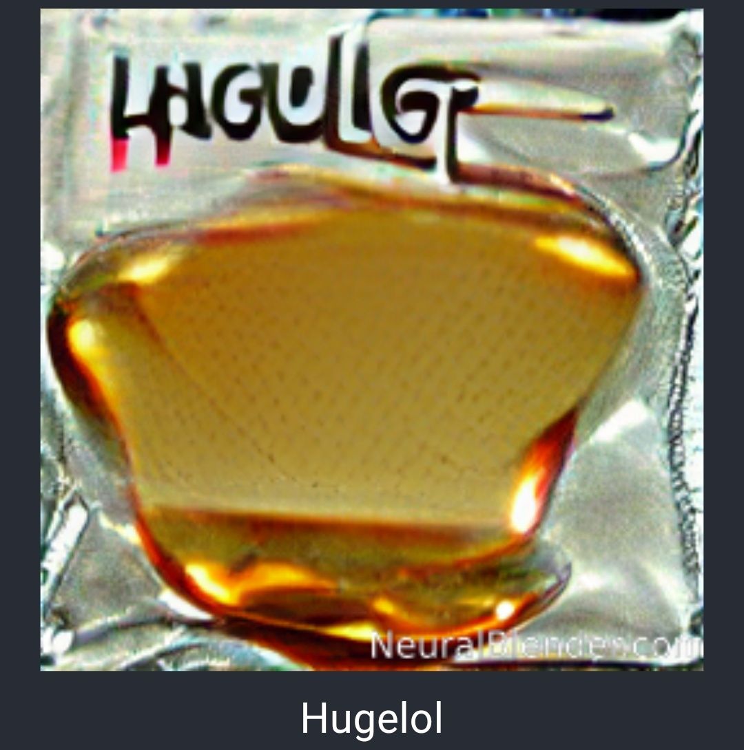 I let an AI generate a random picture based on the term 'Hugelol'. It thinks we're a shot of heroin.