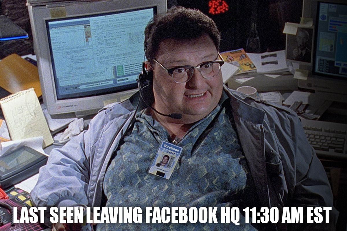 Have you seen this man? #facebookdown