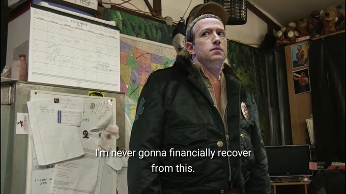Zuckerberg after hours of no ad revenue