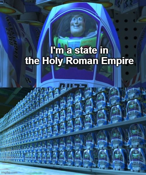 The number of states in the Holy Roman Empire numbered up to infinity; perhaps even beyond