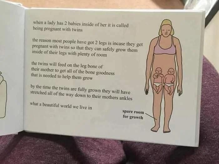 Pregnancy books nowadays are something else!