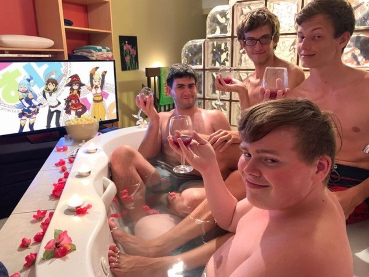 watching anime with the LADS