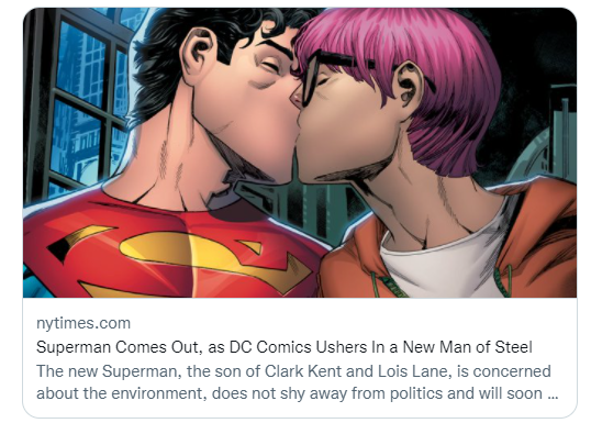 Superman might be gay, but thank god Clark Kent is still straight af