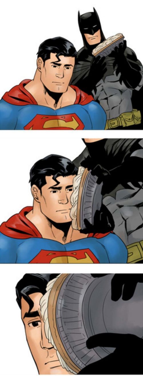 Superman doesn't like pie