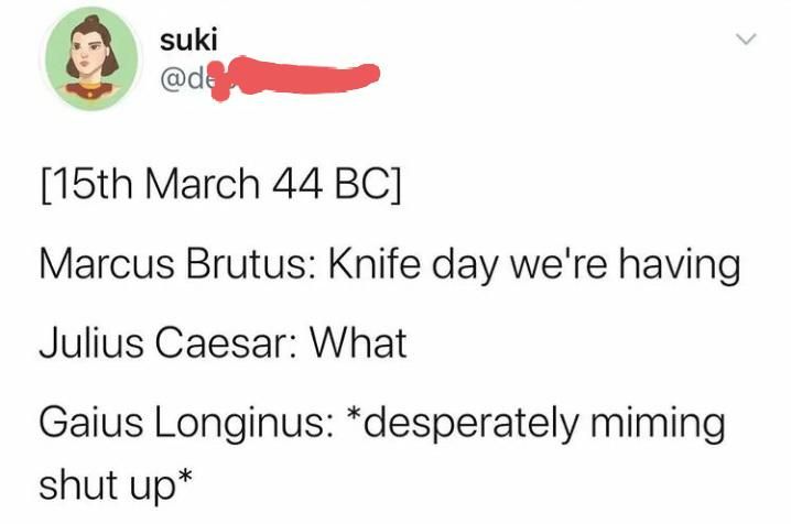 Knife day huh?