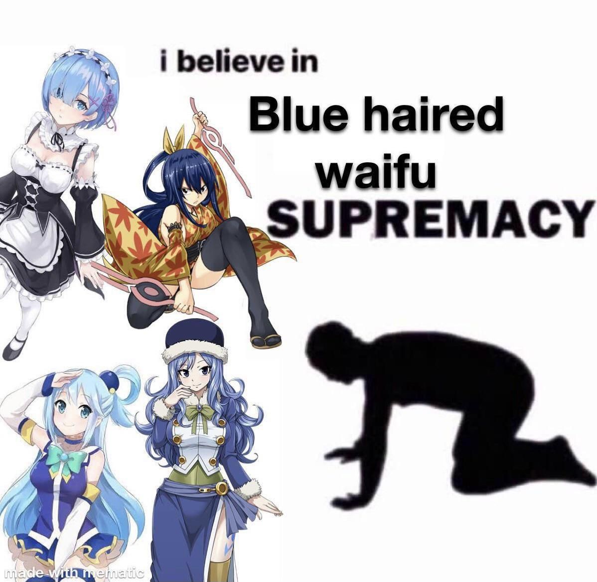 Blue hair fans rise up