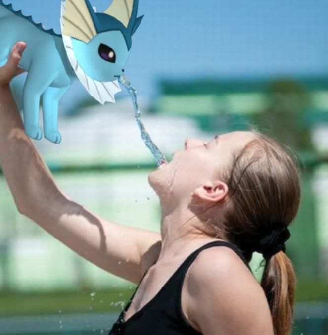 squeeze the vaporeon gently