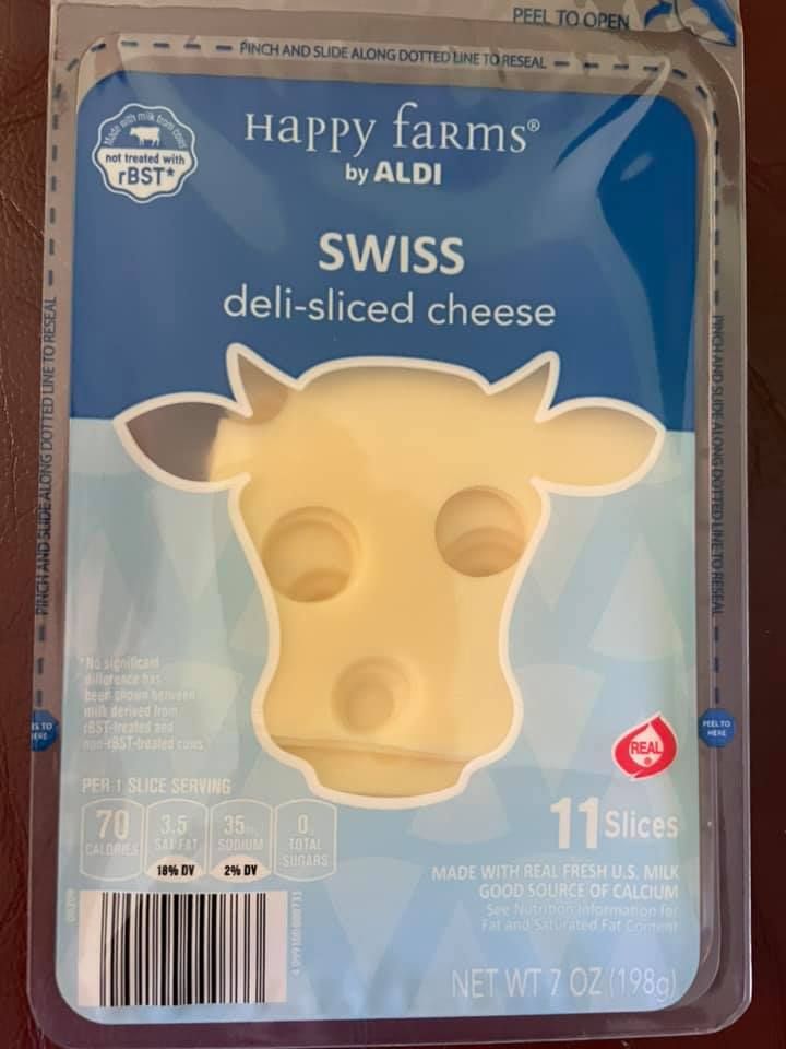The face on this Swiss cheese