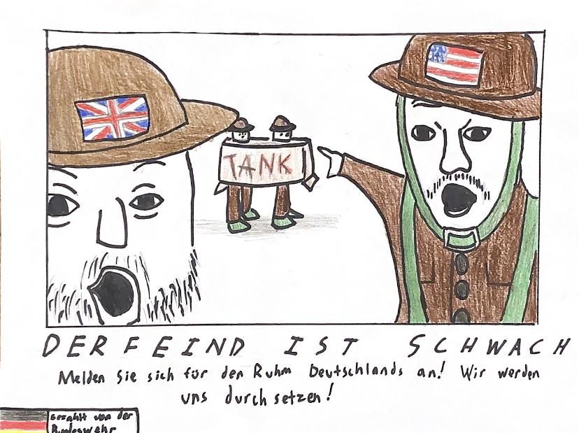 I had to make a World War One propaganda poster for school. This is what I made.