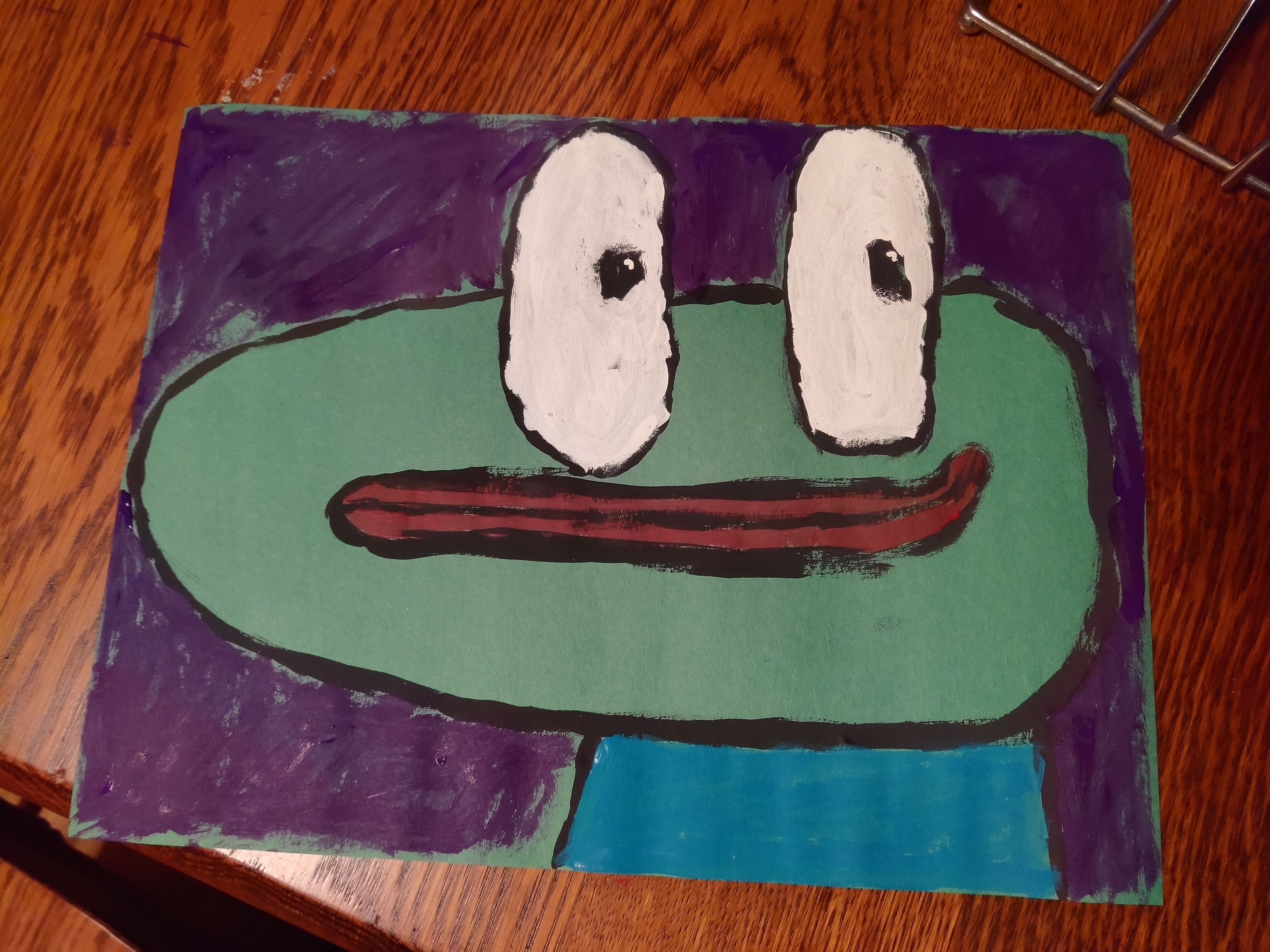 My first painting, I thought of you people
