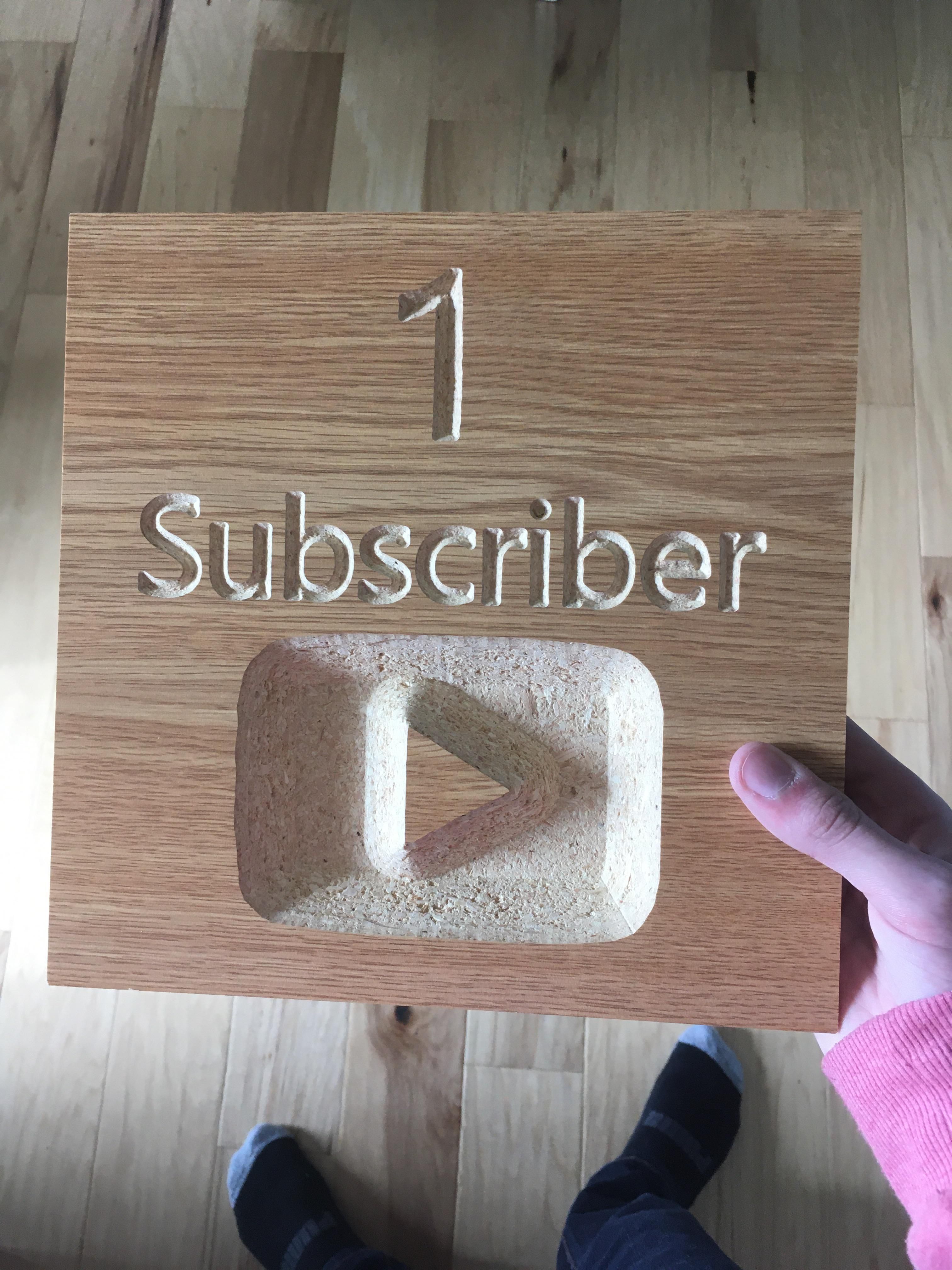 Got my wood play button in the mail today!