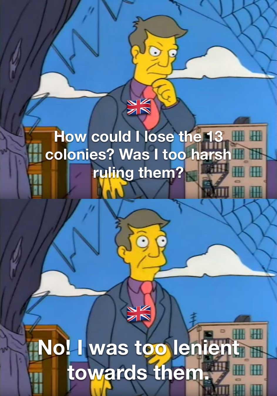 The hot debate in Britain after the American revolution.