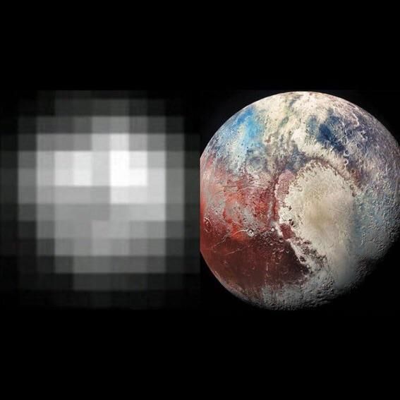 USSR censoring pluto on the left versus today after the Soviet Unions collapse