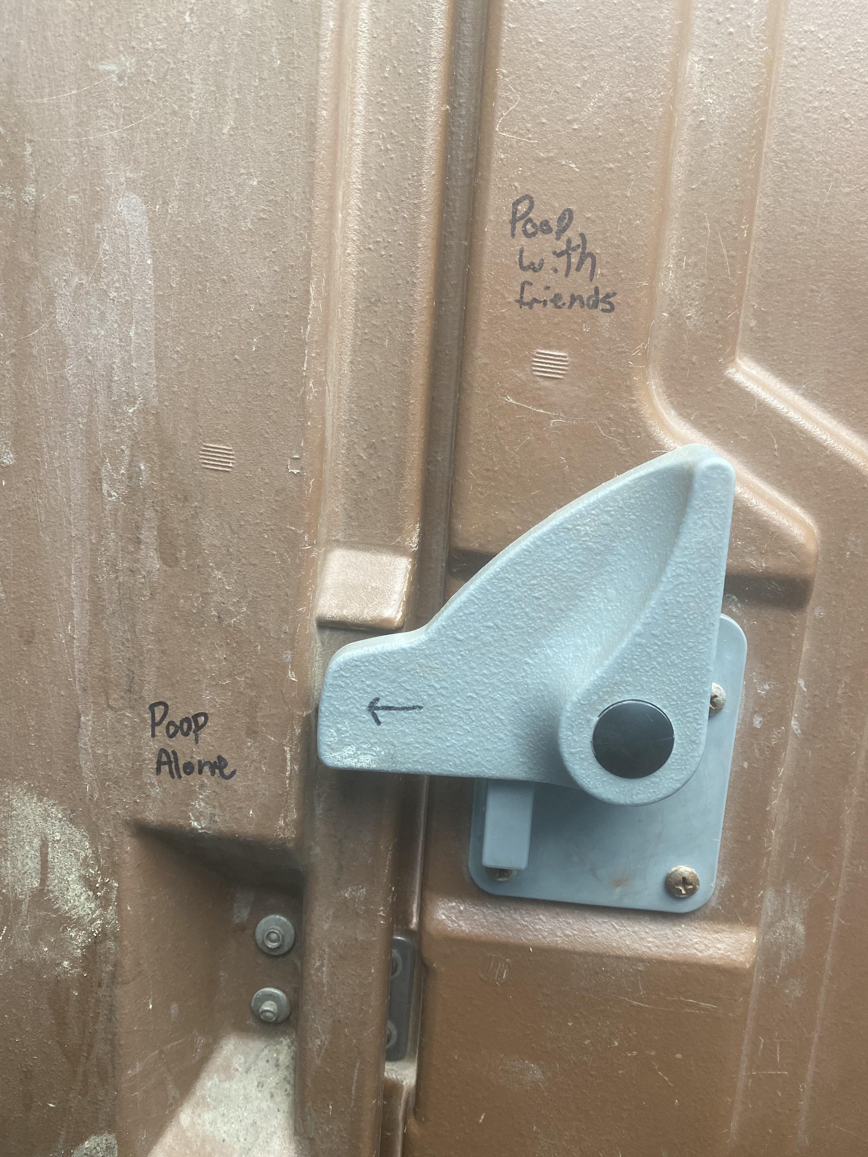 The porta-potty on the job site