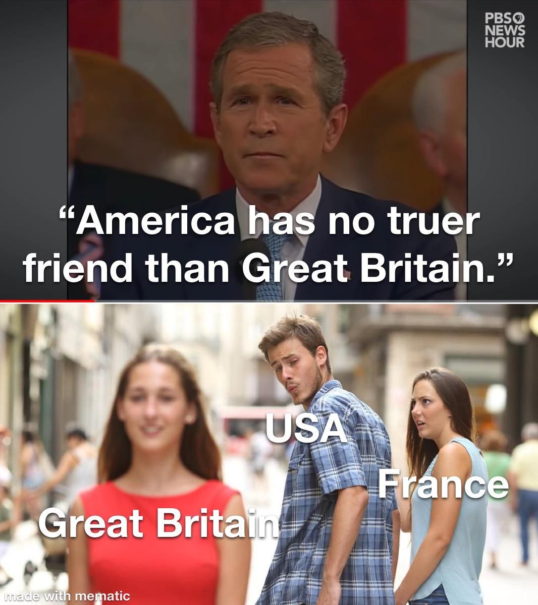 Was listening to Bush’s post 9/11 speech and though of this.