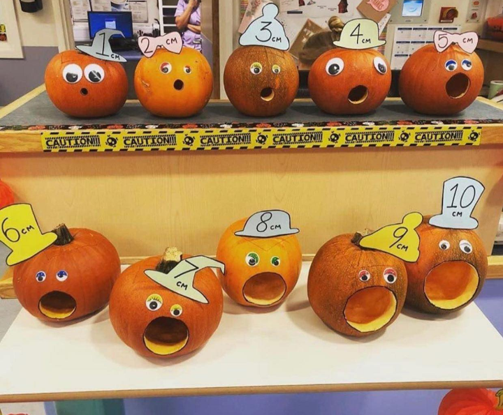 These "Dilation pumpkins" made by midwives at a hospital, disturbing but funny