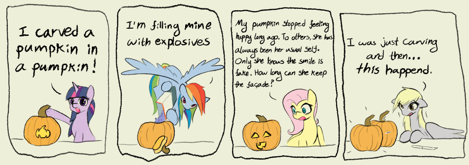 Since it's cool to spam memes. I'm going to spam spooky pony memes till we get real spooky memes