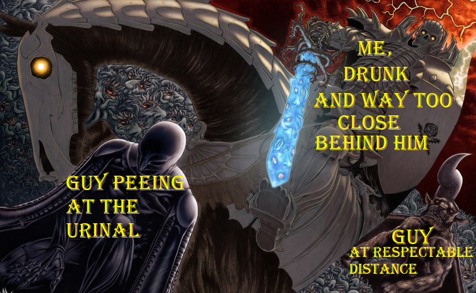 The blue sword represents my dick, already out.