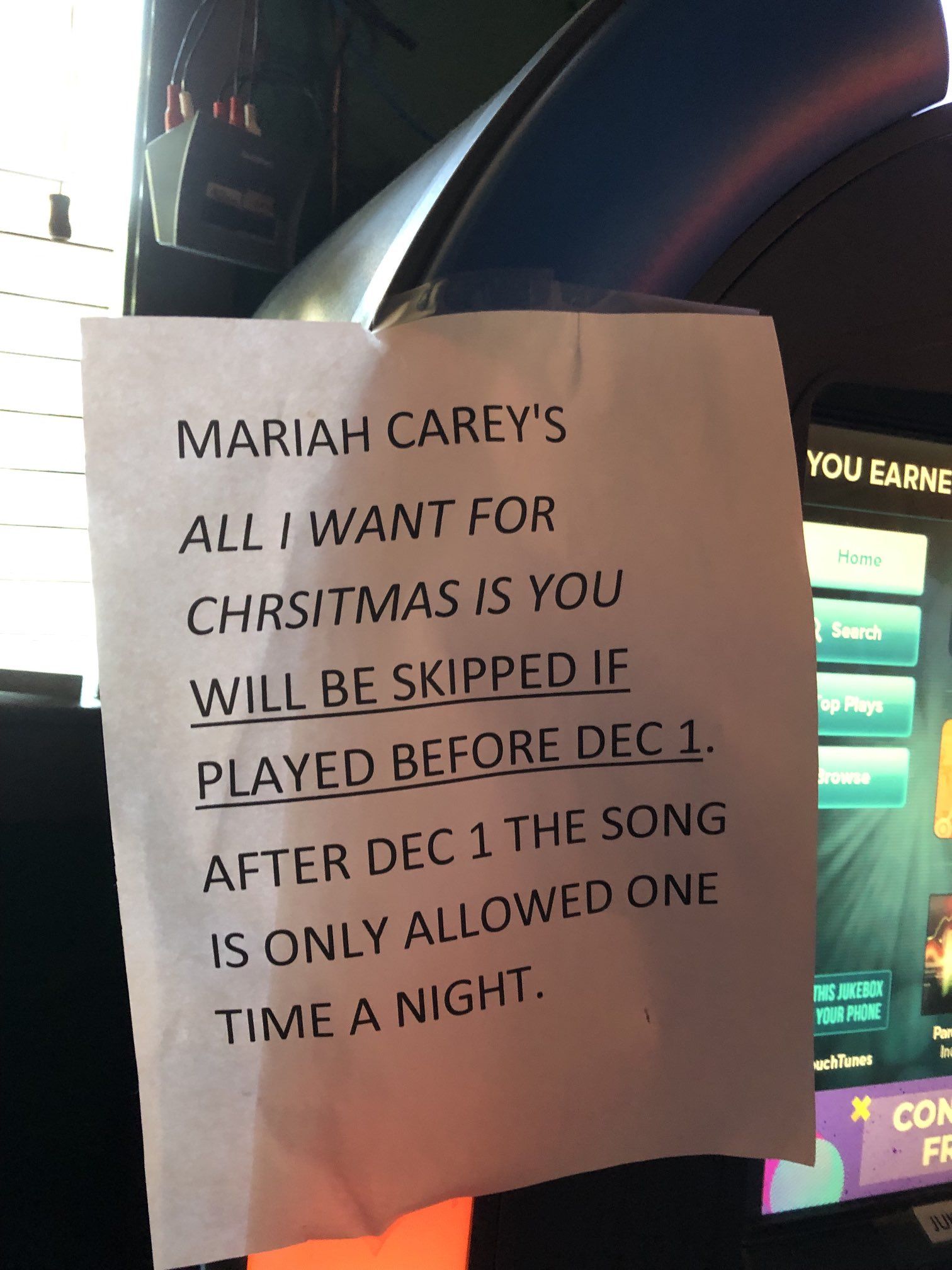 Seen on a Jukebox in Dallas...