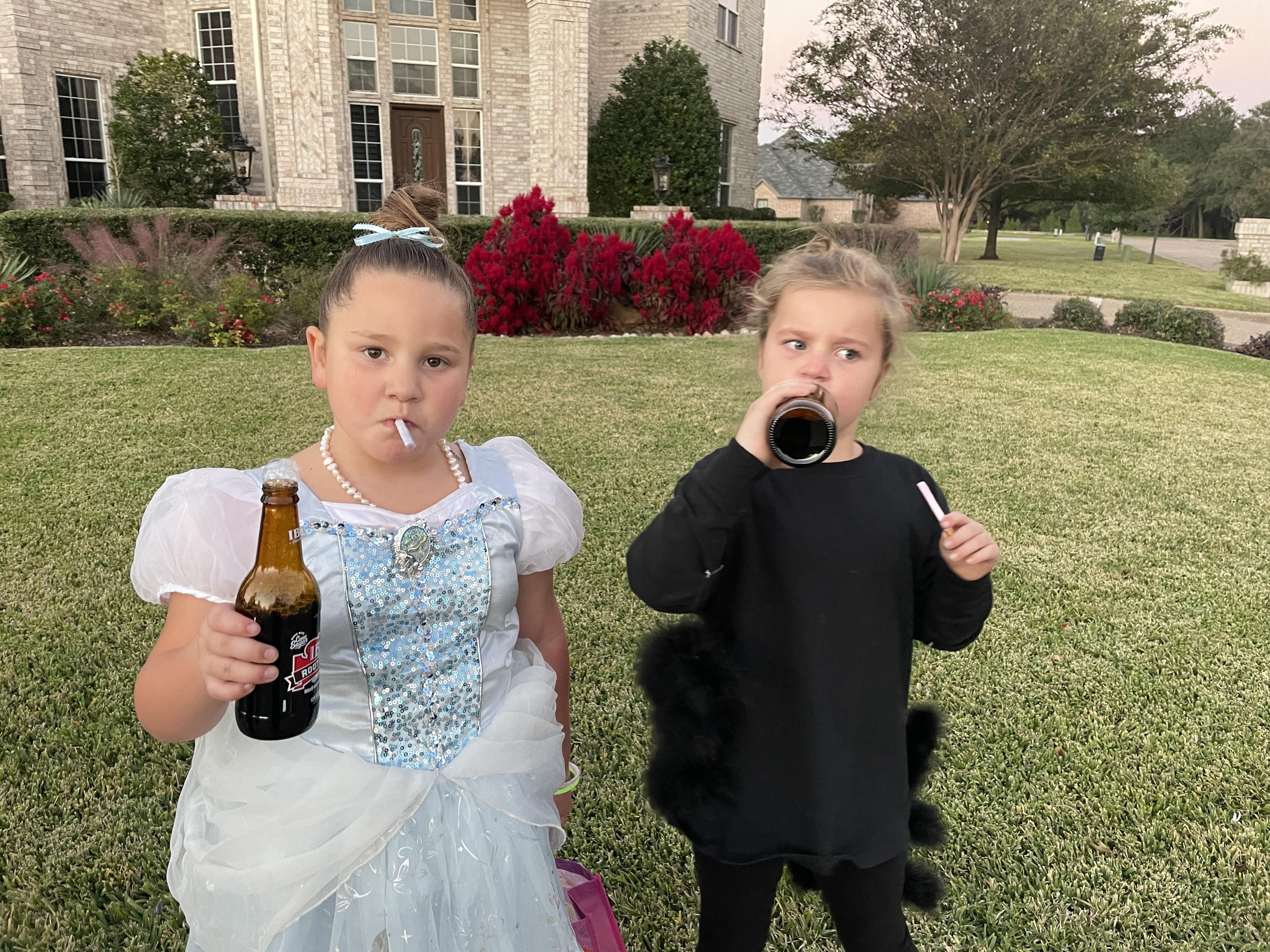 Our dentist passes out candy cigs and root beer for Halloween.