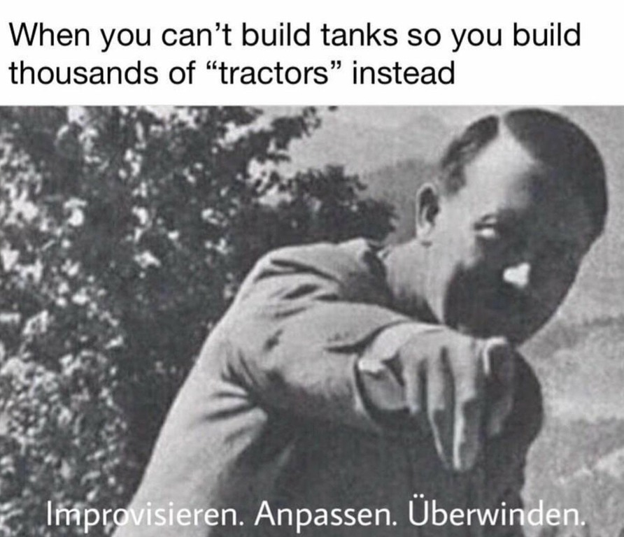 Until the enemy starts building more tractors...