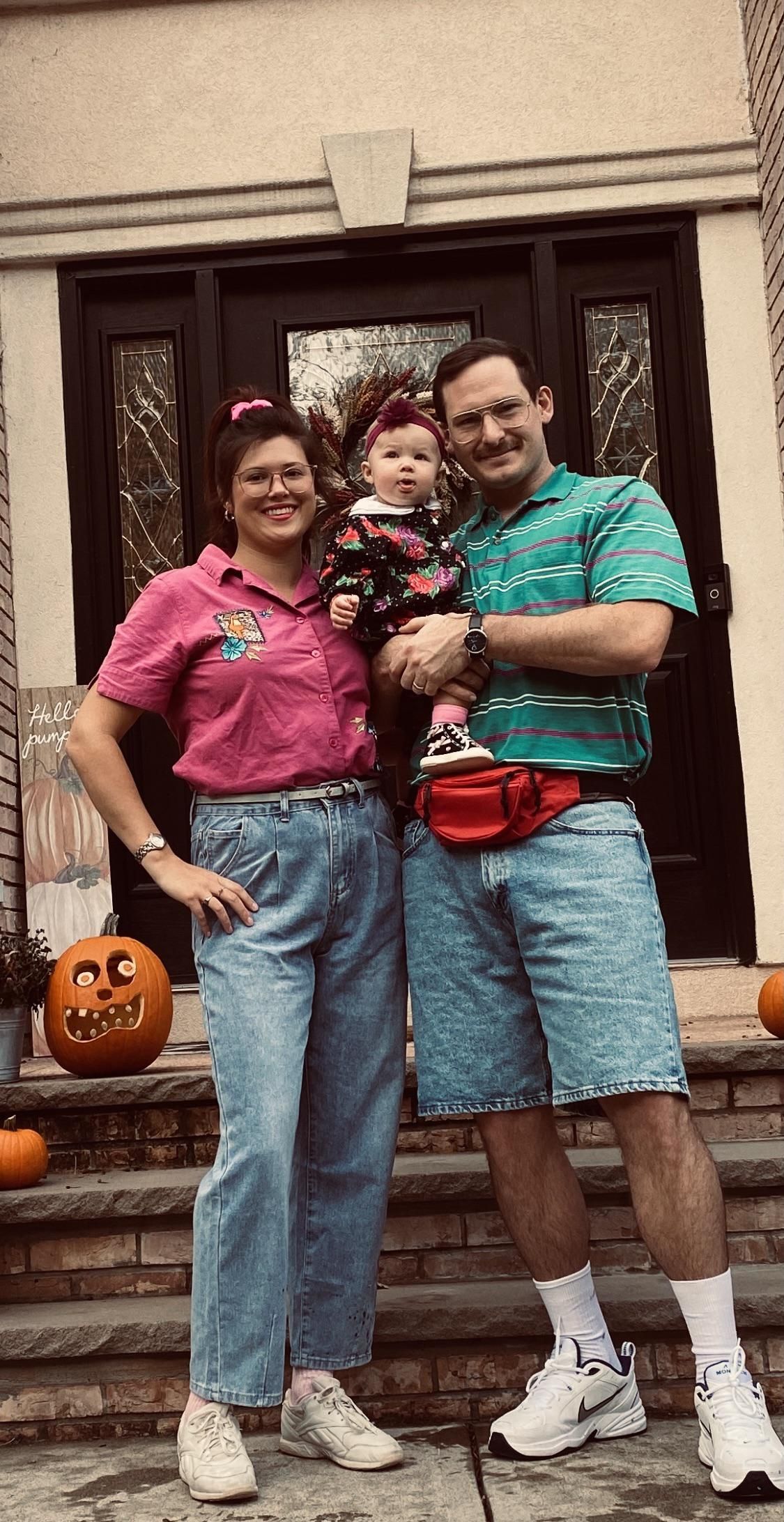 We dressed as an early 90s family - how did we do?
