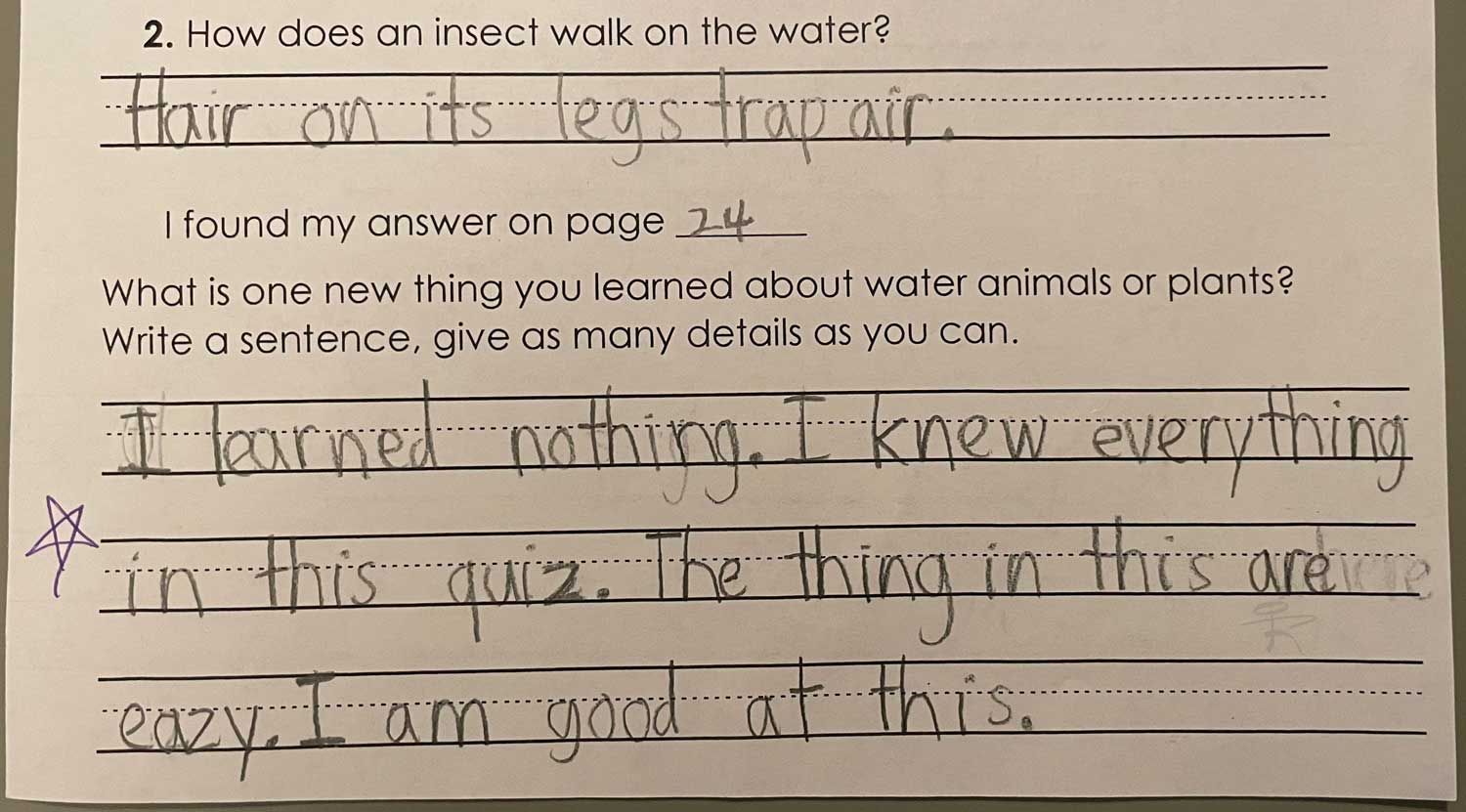 Apparantly my daughter is good at science.