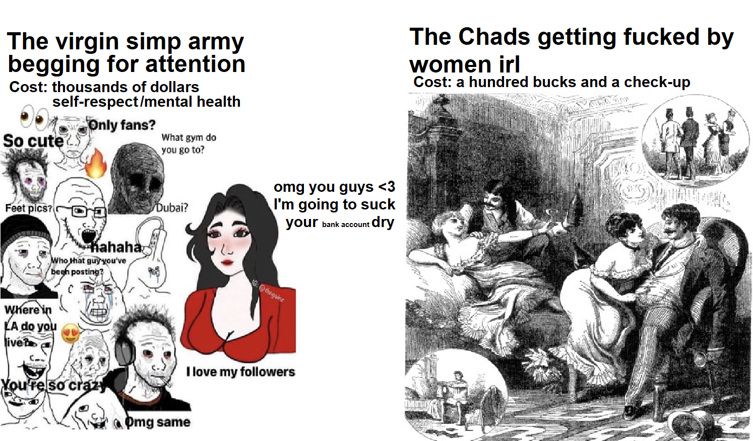 Though I do not promote or approve of prostitution, it seems way better than simping.