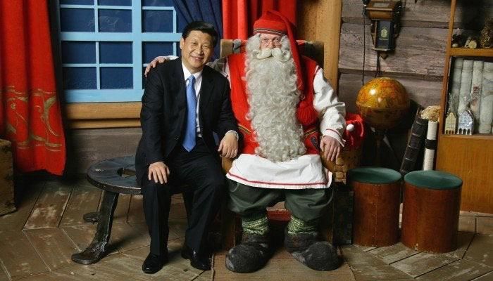 Santa makes deal with Xi Jinping to get toys manufactured in China