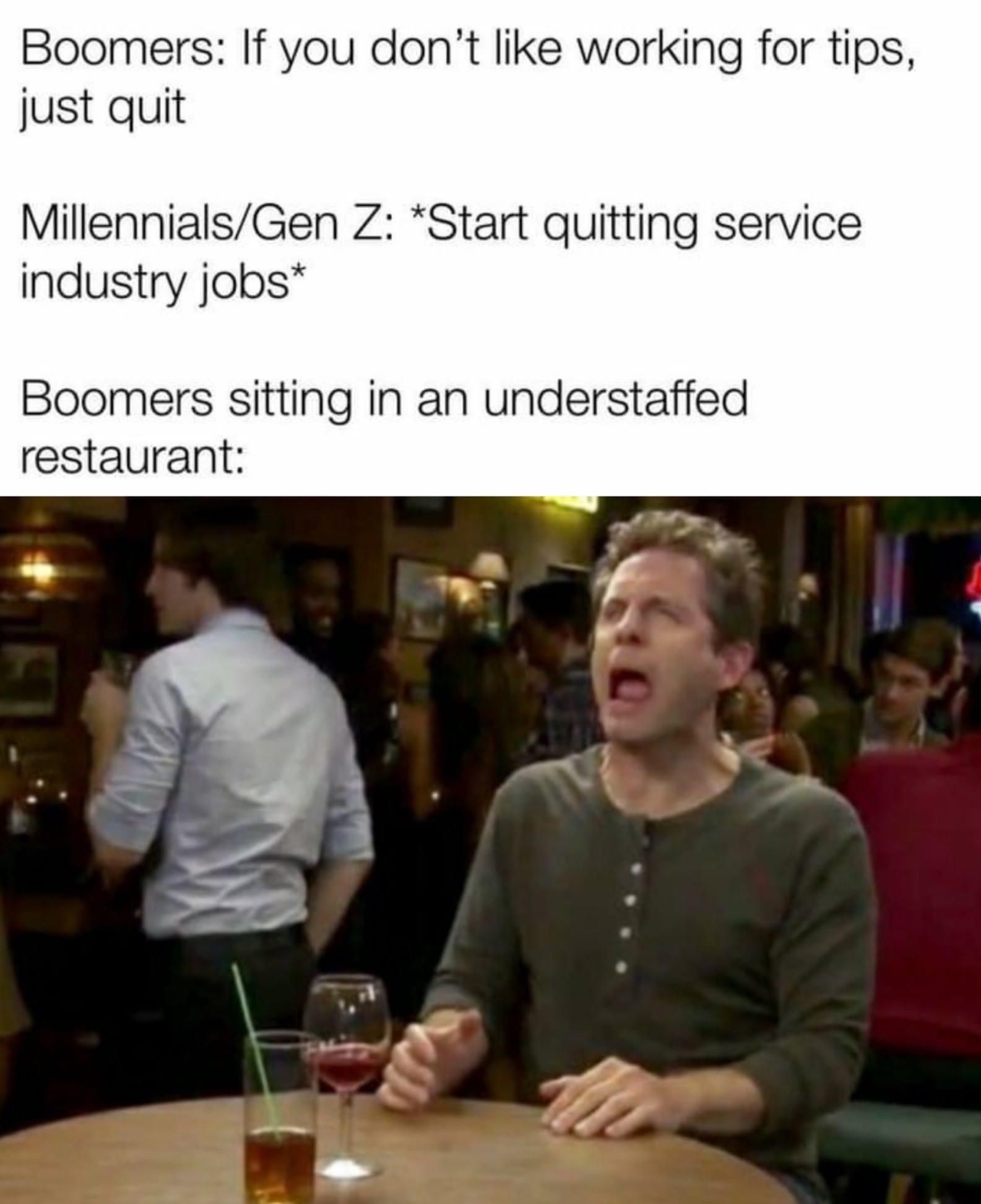 The greedy Boomer restaurant owner is getting pwned