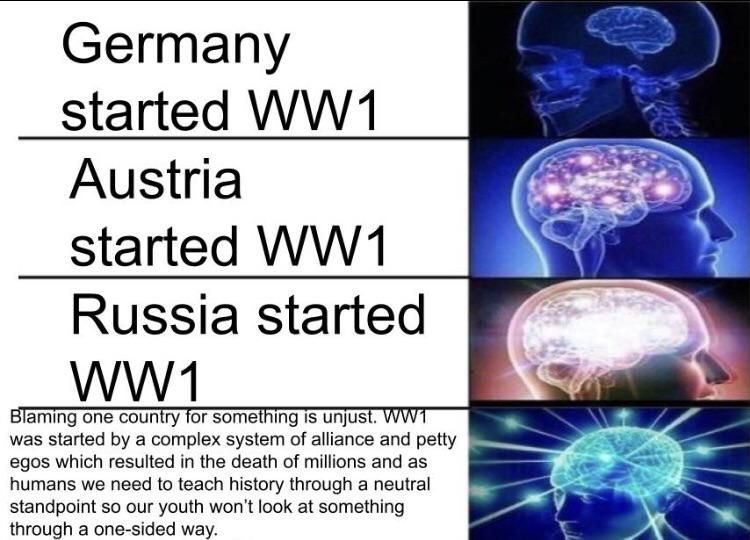 No one started WW1