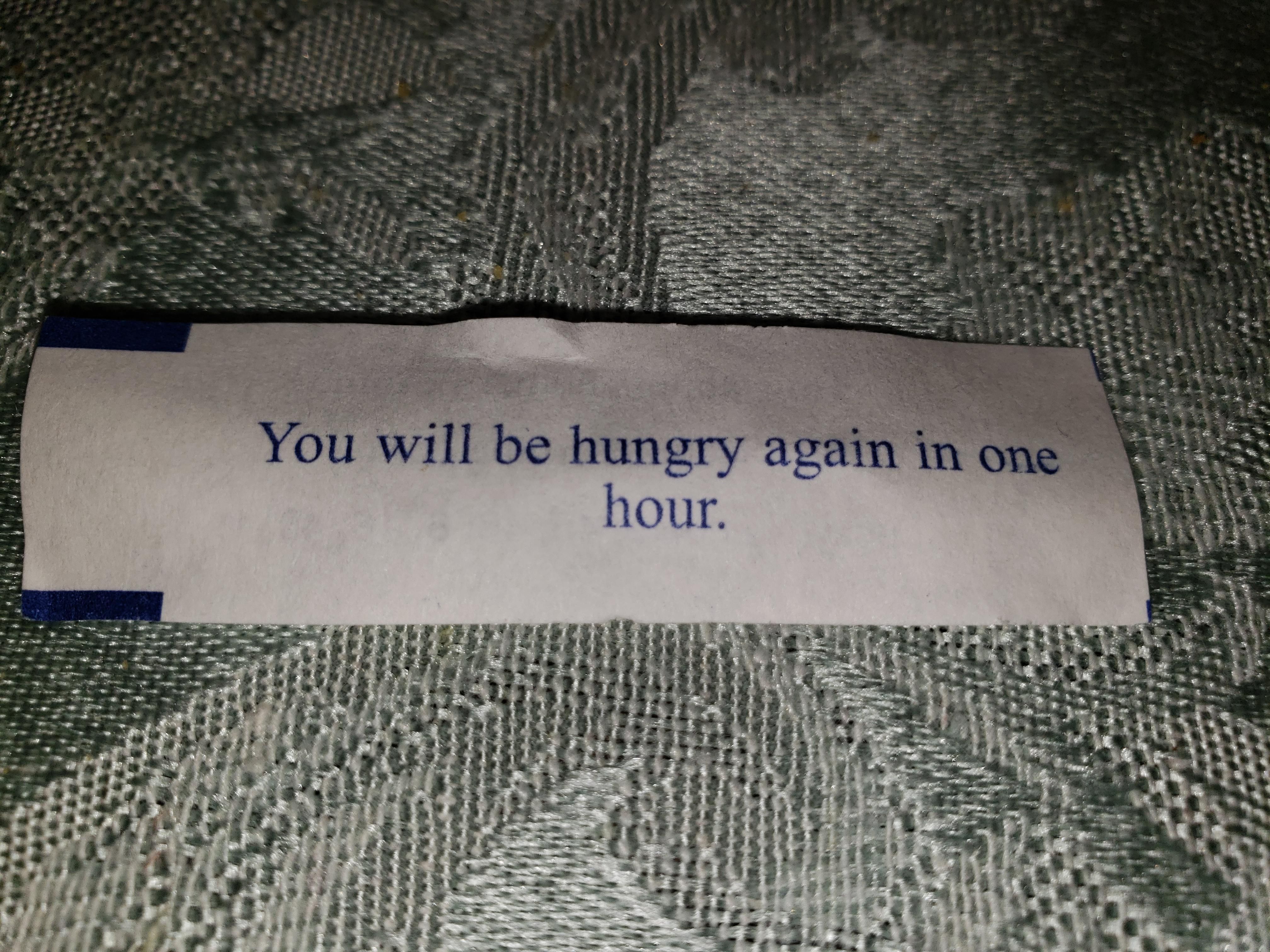 Inside my fortune cookie tonight