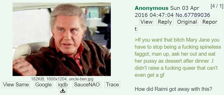 Uncle Ben with the accurate Zeitgeist.