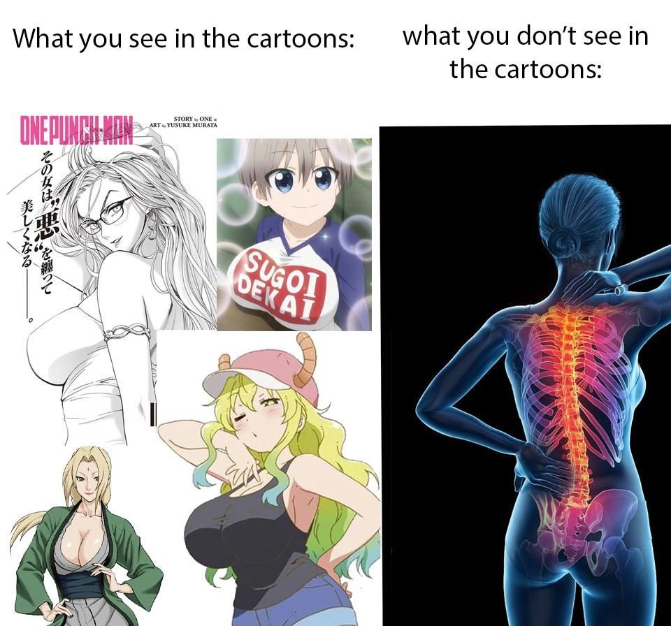 Anime girls have some good spines.