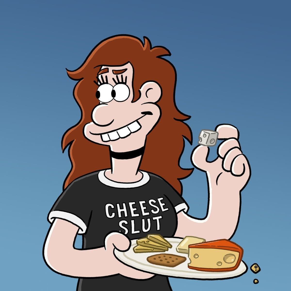 what if wallace were a big boob goth gf