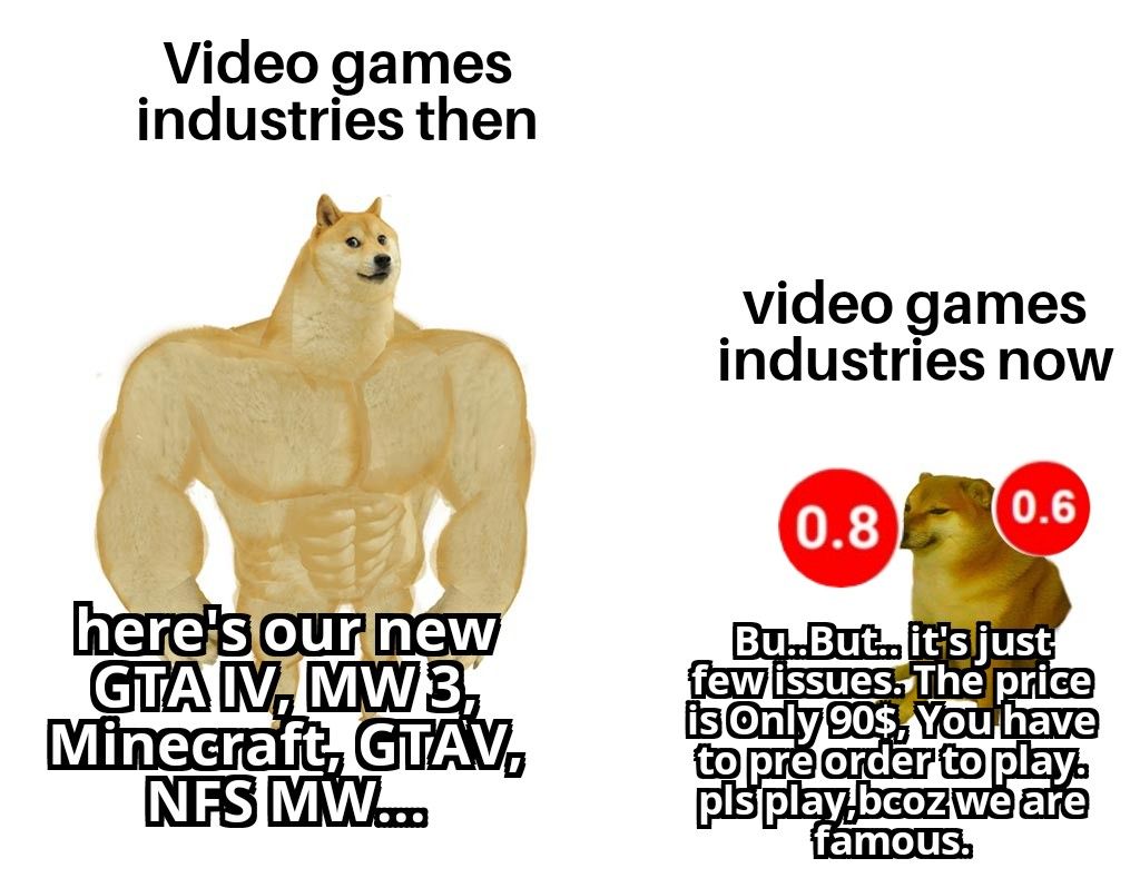 It's sad to see the downfall of gaming industry