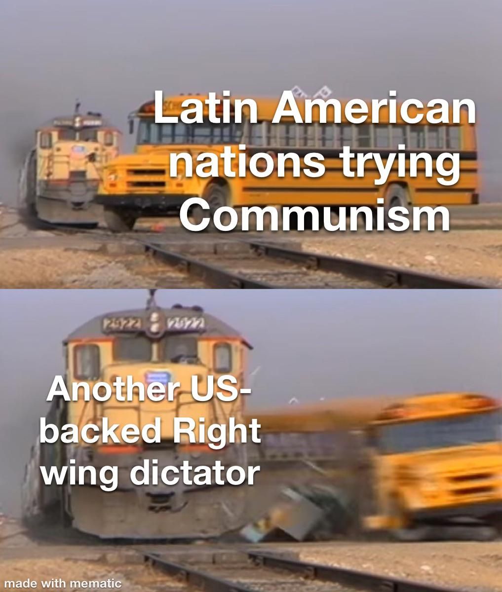 Latin America trying out communism during the Cold War be like