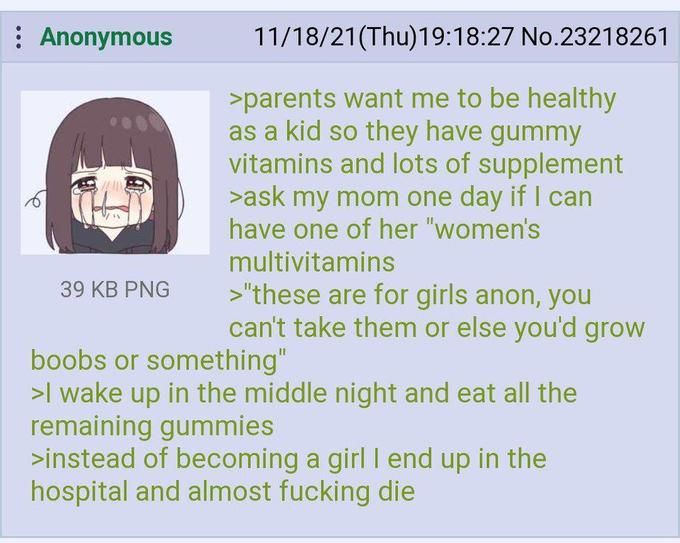 Just one day of transitioning and Anon already almost killed himself
