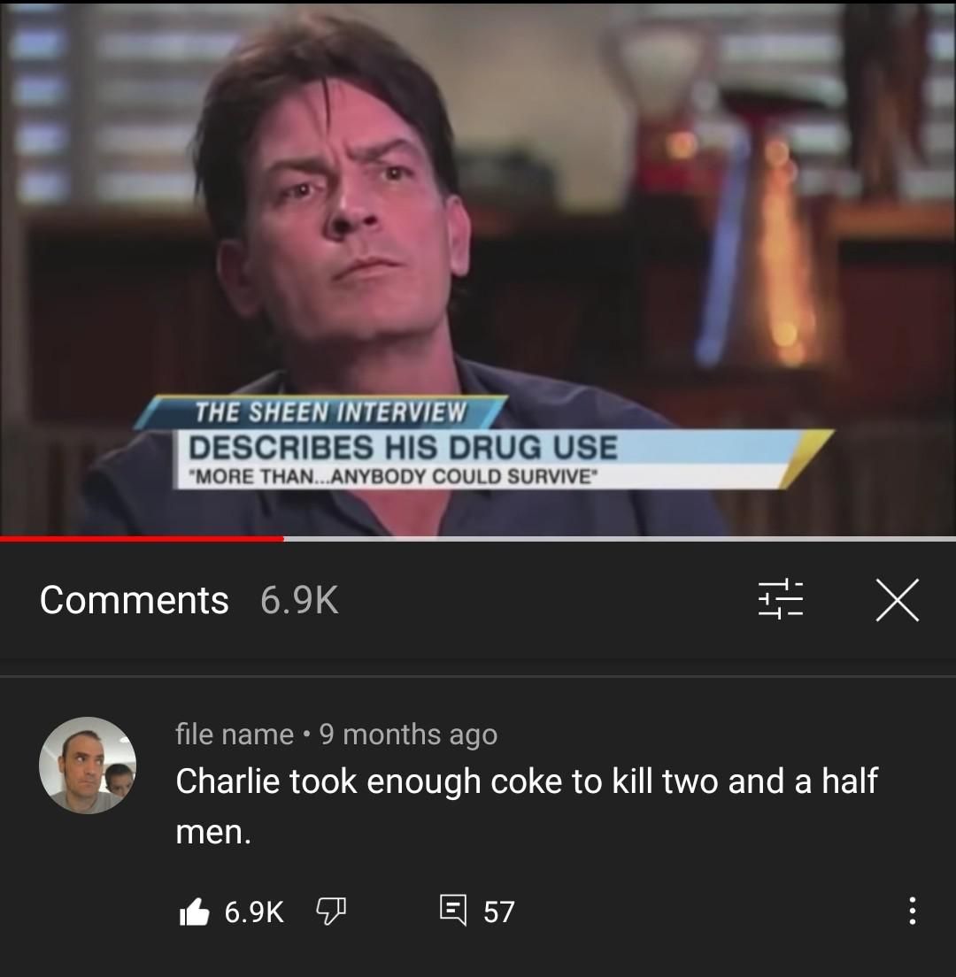 Dying is for fools - Charlie Sheen