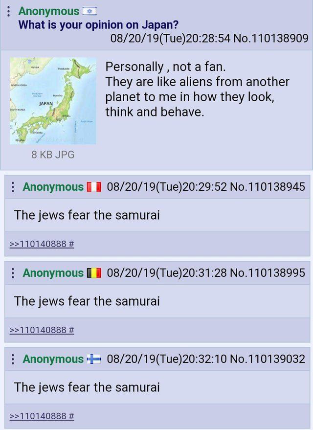 ((They)) fear the samurai