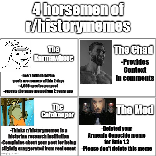 4 horsemen of historymemes