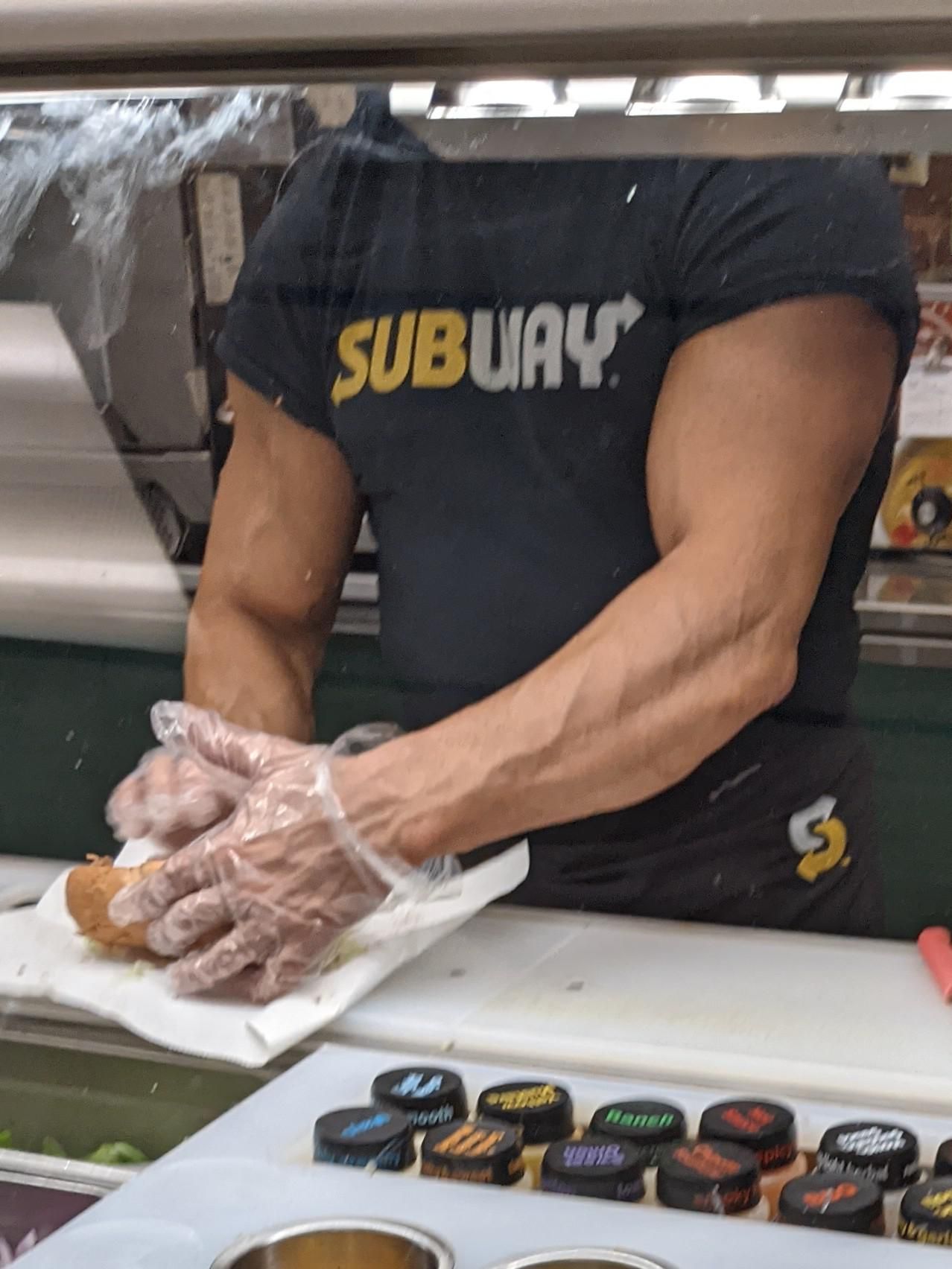 So I went to subway and.. the hulk is making my sandwich