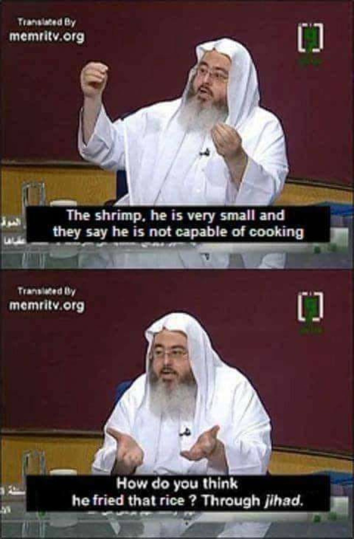 There is a certain distance from the suicide bomber where all rice is perfectly fried