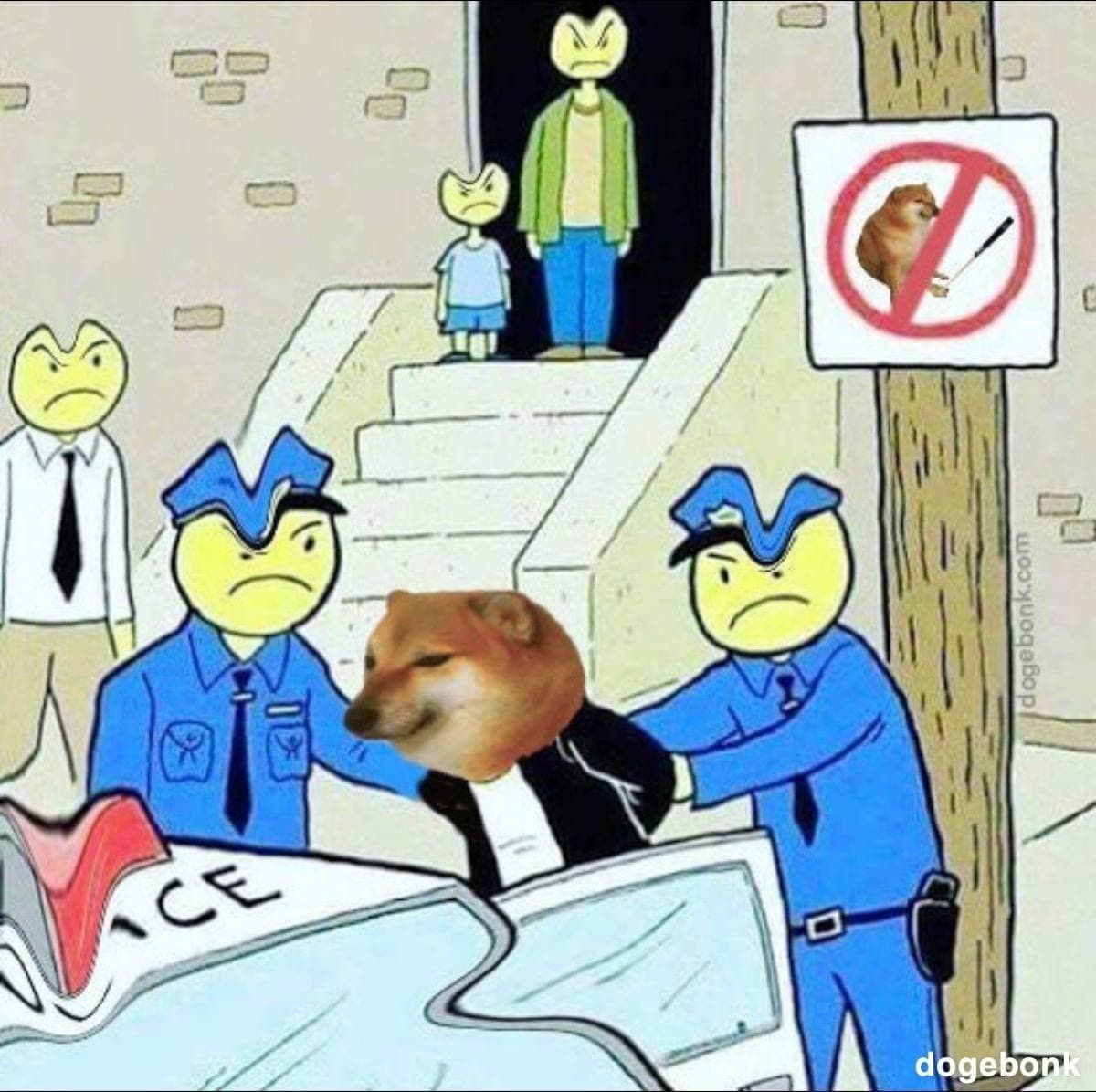 "Bonk bonk bonk" goes the horny, "whoop whoop whoop" goes the cops