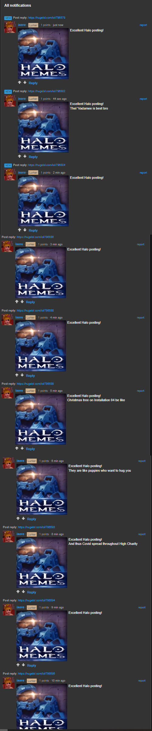 Excellent Halo posting!