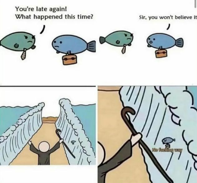 "I got late because of (((them)))"