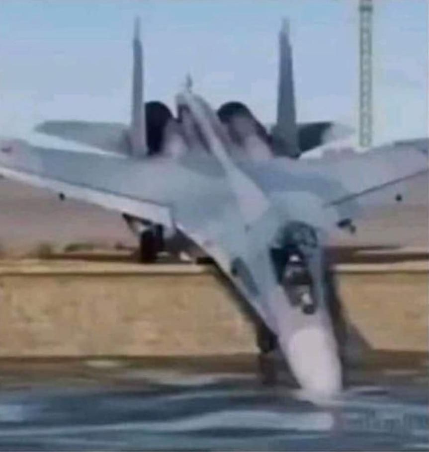 Rare photo of a fighter jet sipping water before his flight to Sarajevo.