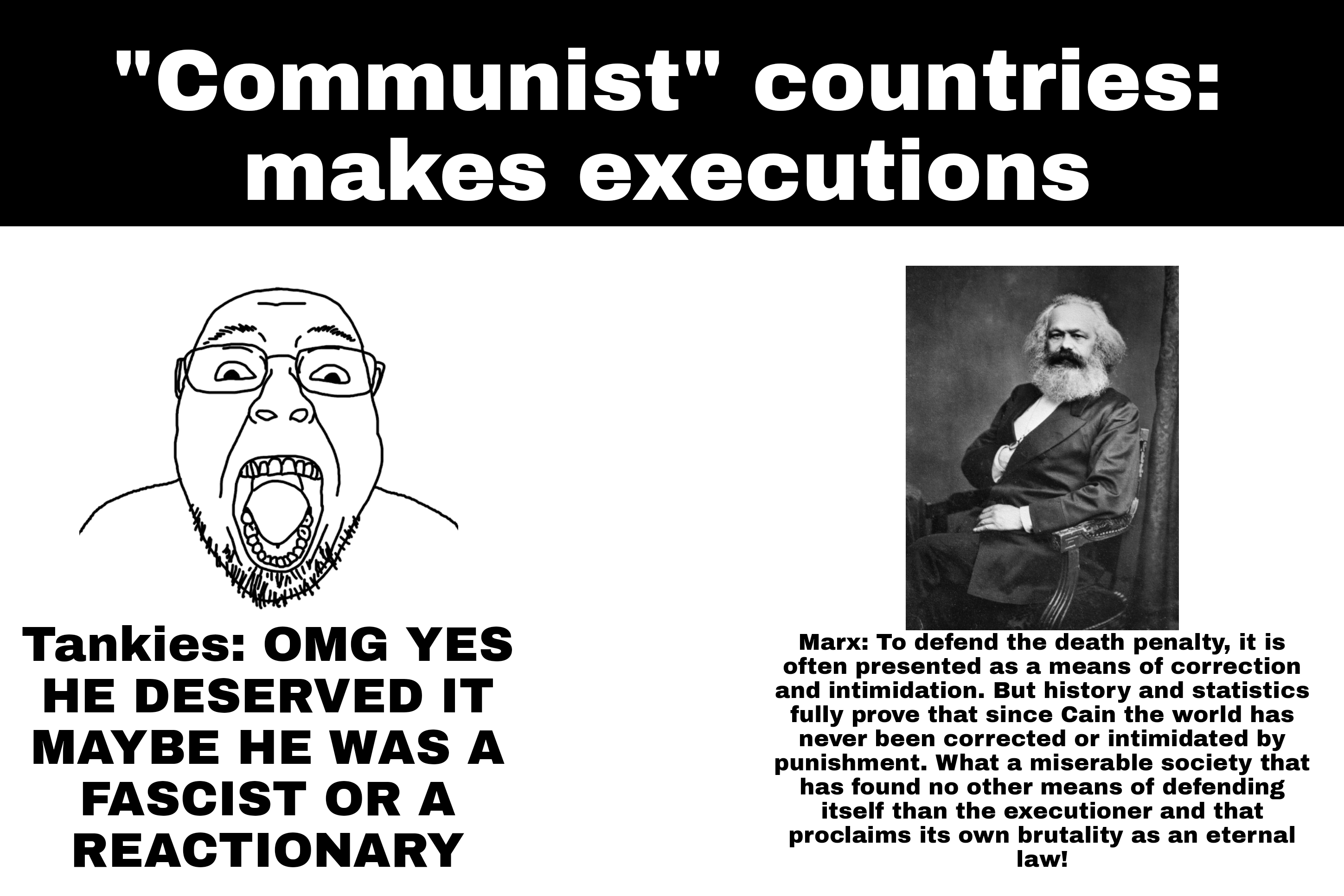 Yes, this meme looks like a normal leftist meme from the amount of text, but if i don't put everything it said i run the risk of misusing history