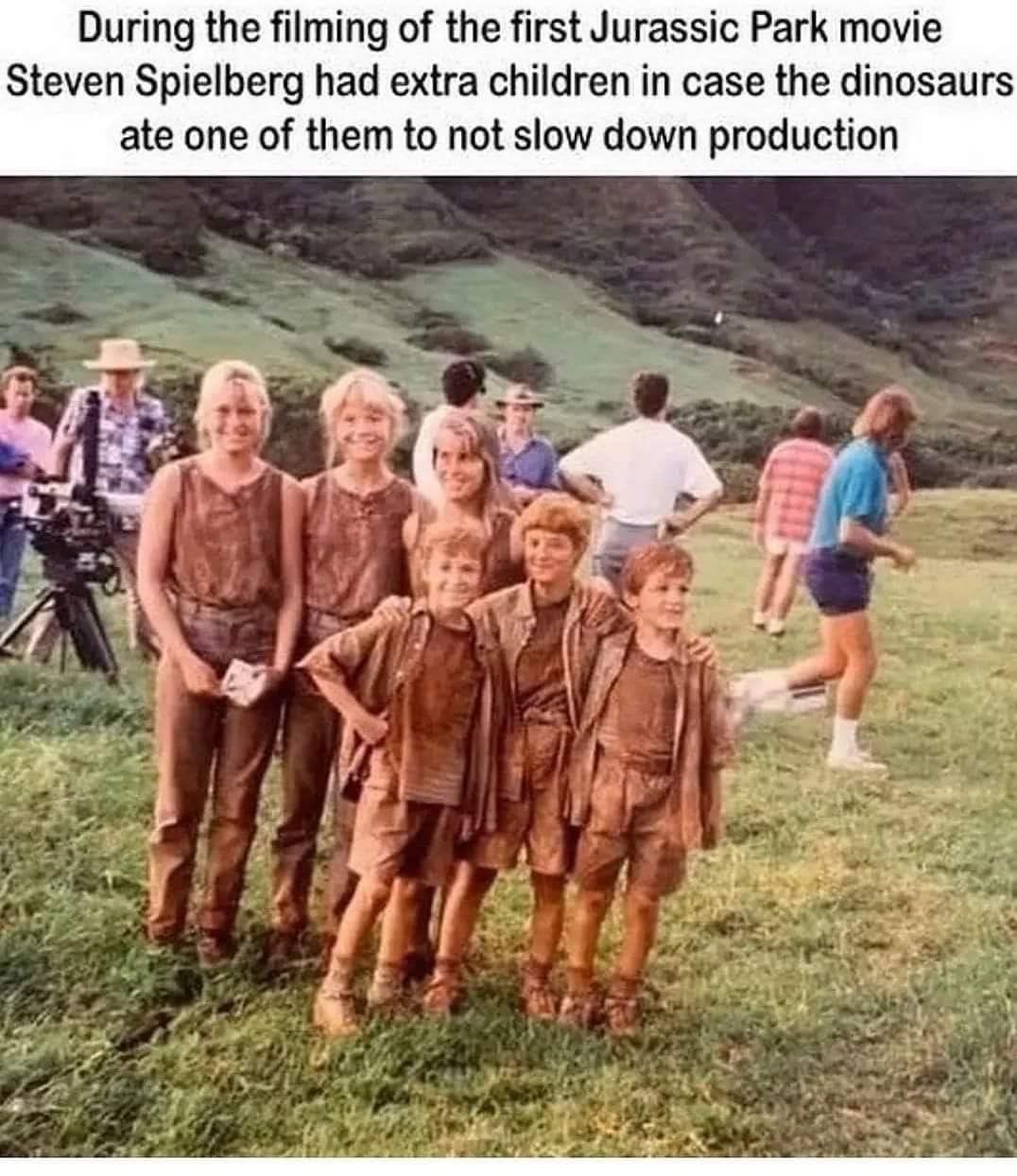 1993 On the Set of Jurassic Park, in case there were any accidents involving the child stars